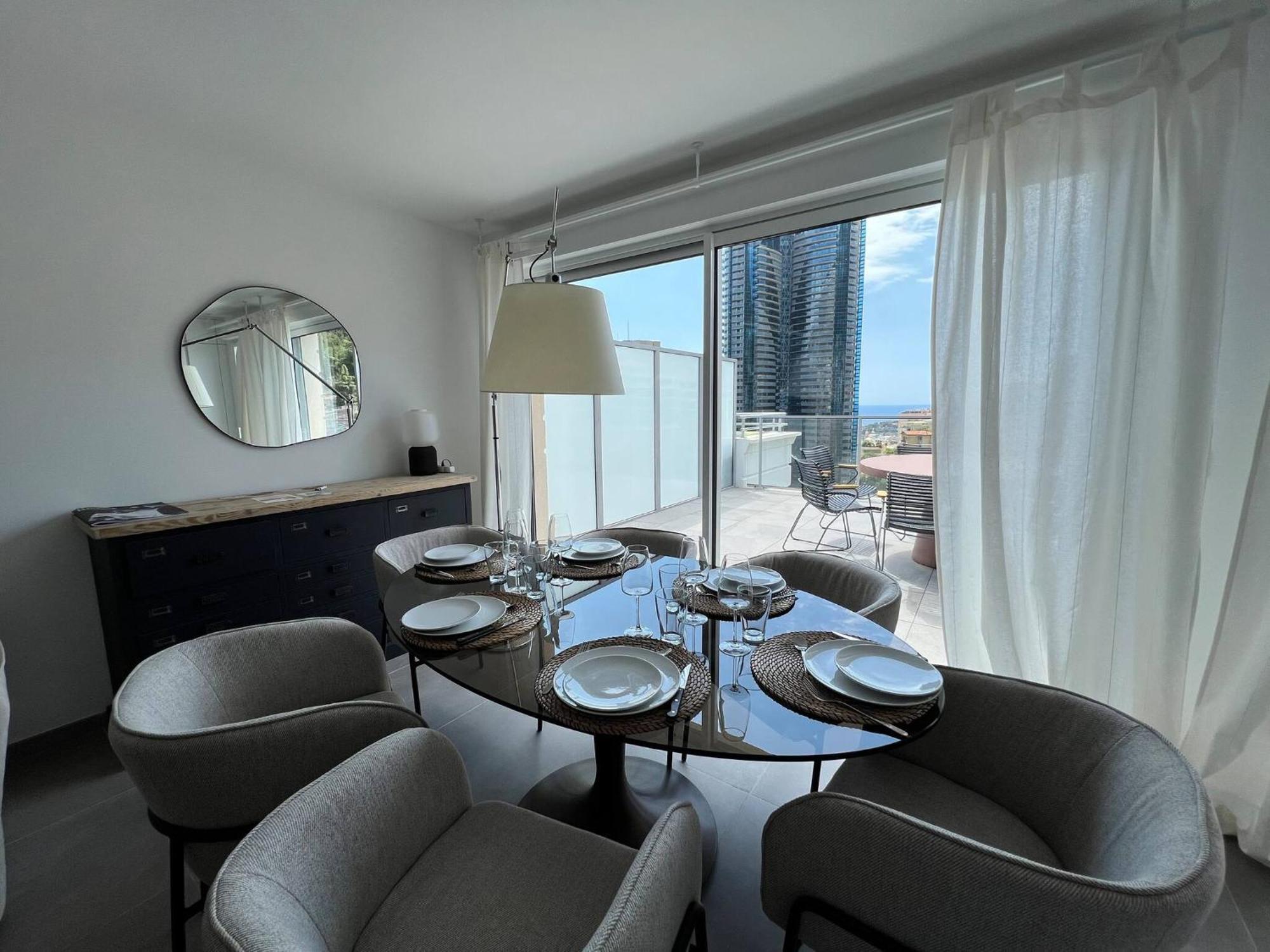 Sun Paradise Seaview&Terrace Parking&Pool Beausoleil Bagian luar foto